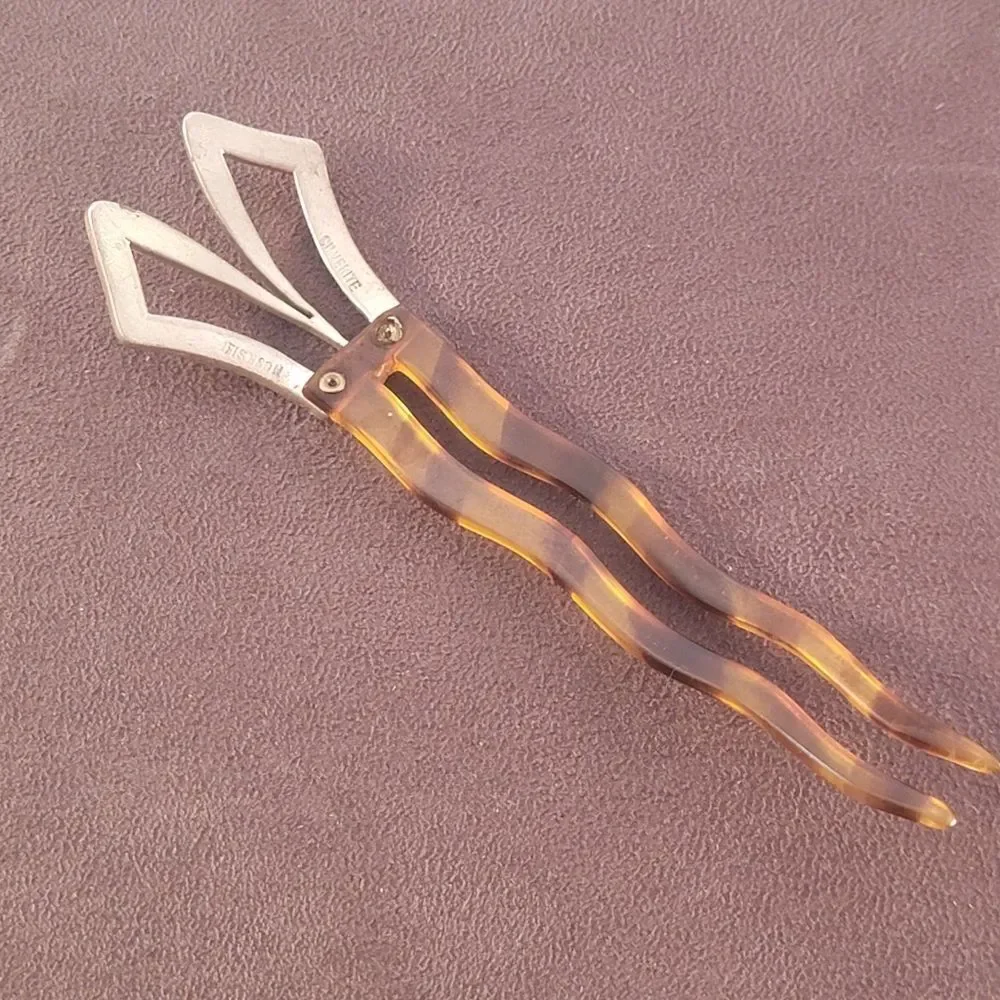 Antique 1920's Art Deco Fishson Silverite Hair Pin